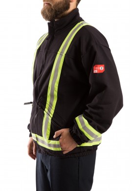 Blouson molletonné ignifuge haute visibilité